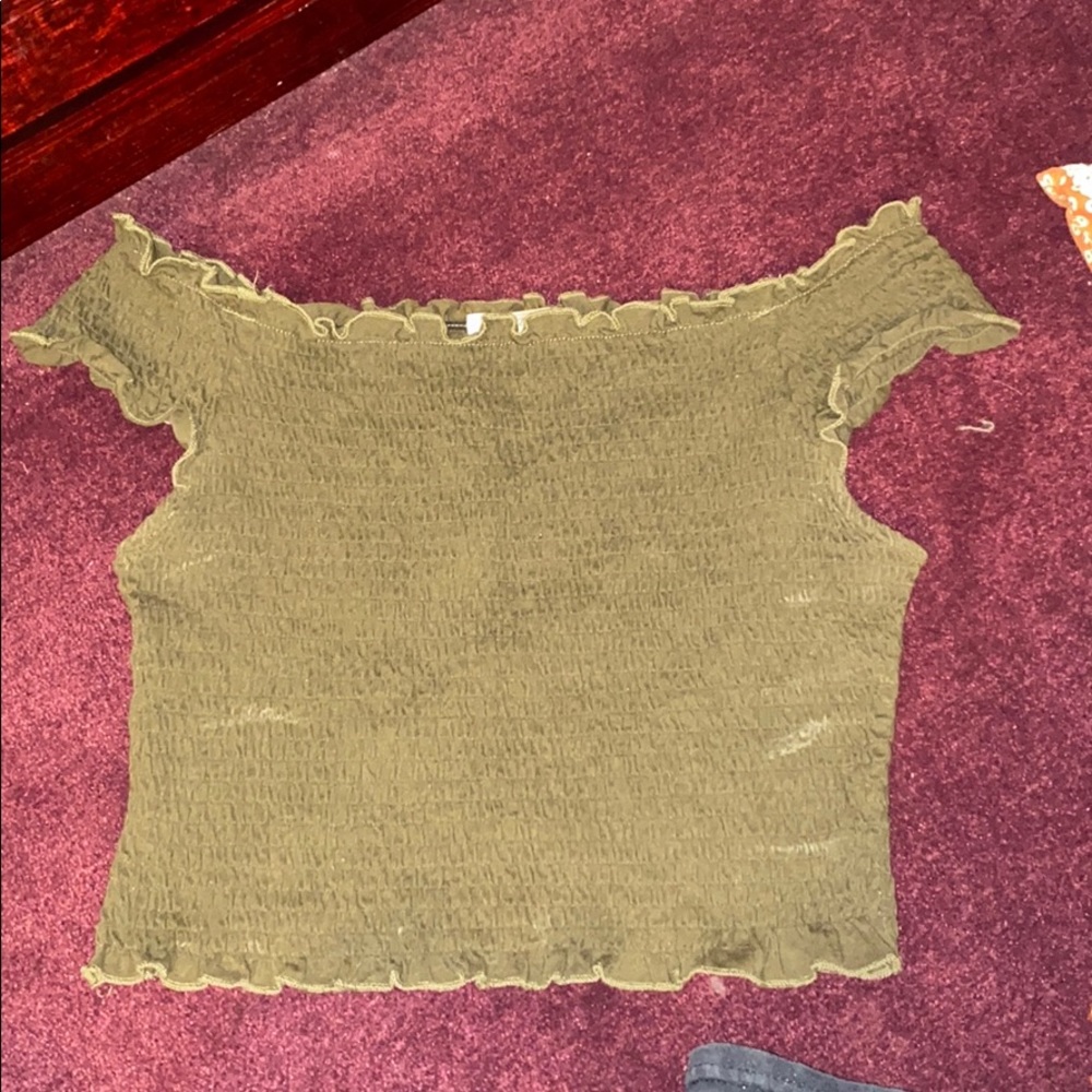 Green Crop Top
